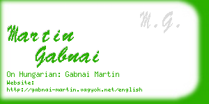 martin gabnai business card